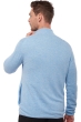 Cashmere & Yak men chunky sweater vincent silver azur blue chine m
